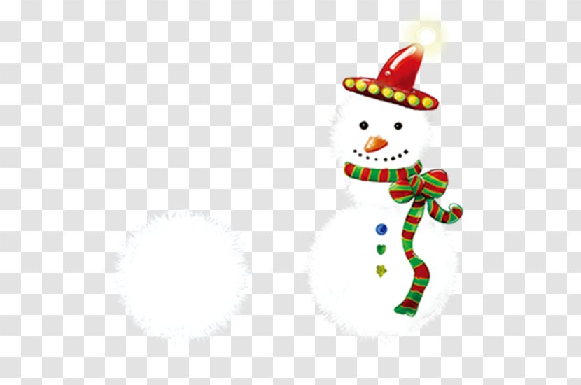 Santa Claus Christmas Ornament Snowman Tree Illustration - Cartoon - And Snowball Transparent PNG