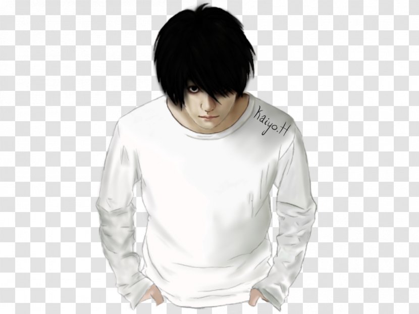 Light Yagami T-shirt Death Note Art - Watercolor Transparent PNG