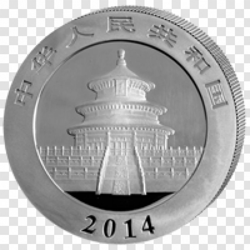 Giant Panda Chinese Silver Bullion Coin - Yuan Transparent PNG