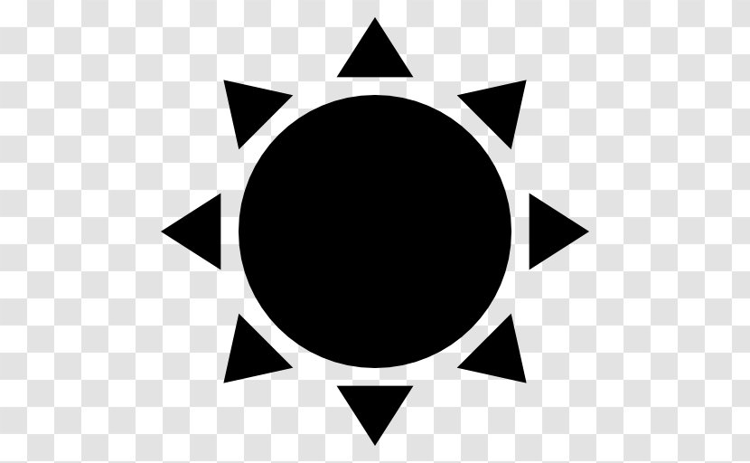 Symbol Clip Art - Black - Sun Vector Transparent PNG