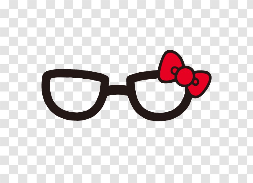 Glasses Sticker Hello Kitty Goggles Clip Art - Eyewear Transparent PNG