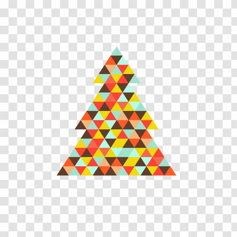 Christmas Tree - Decoration - Triangle Plaid Fun Transparent PNG