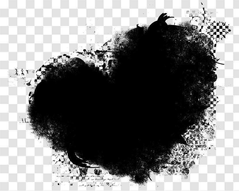 Black And White Heart Color Transparent PNG