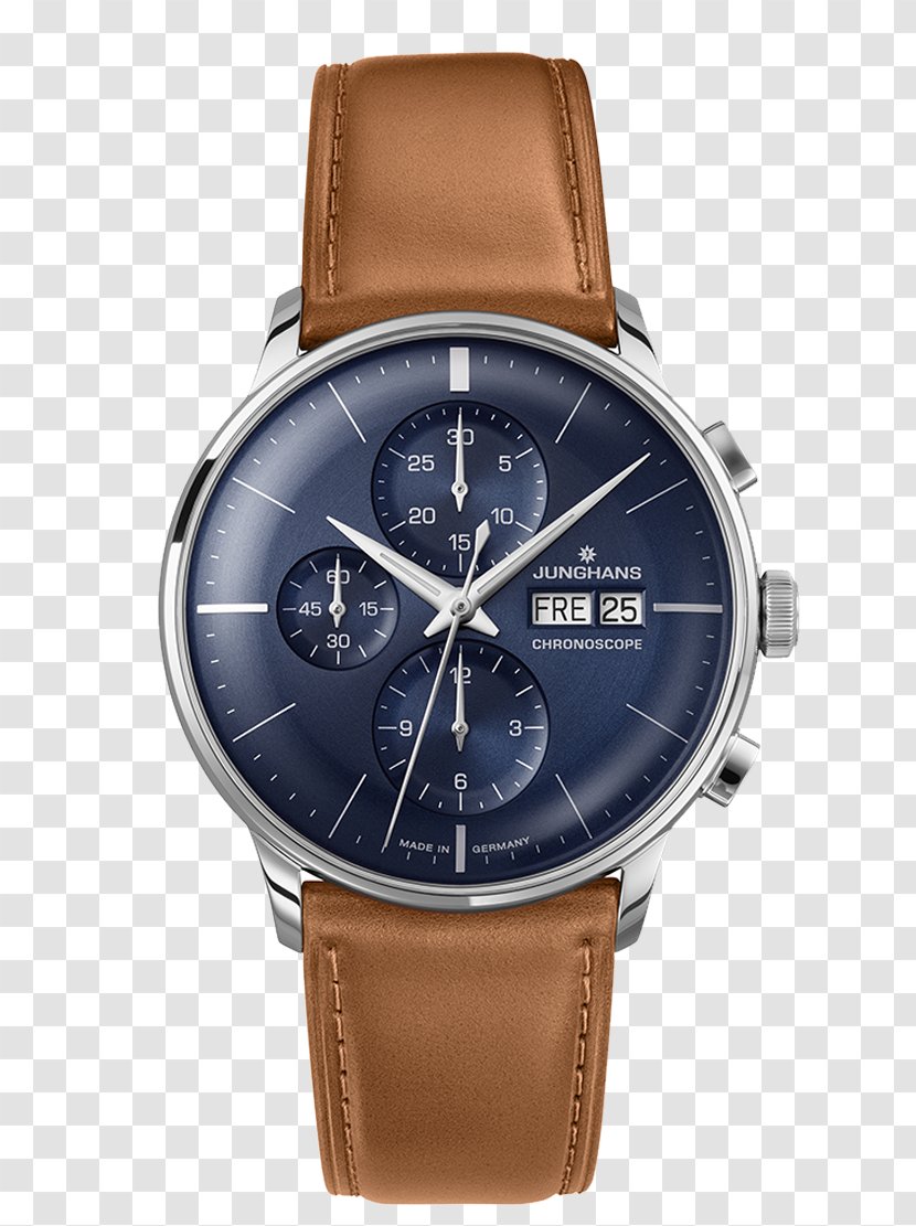 Junghans Chronometer Watch Chronograph Blue - Metal Transparent PNG