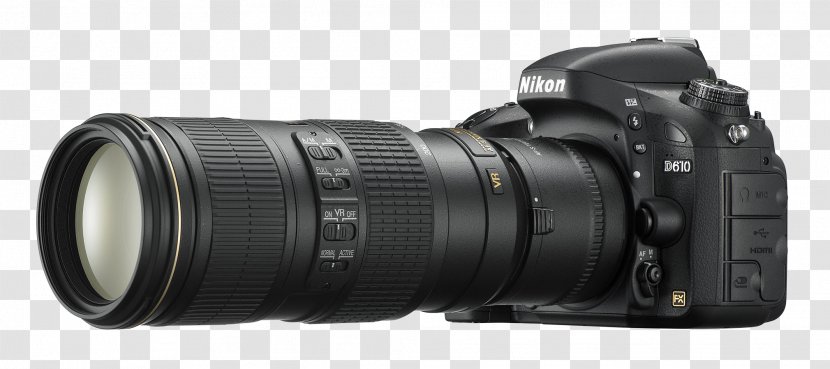 Digital SLR Nikon D7200 D610 Camera Transparent PNG