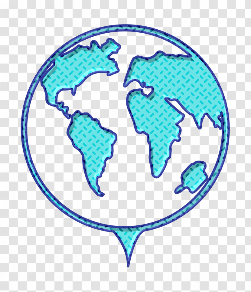 Globe Icon Maps And Flags Icon Earth Globe Pointer Icon Transparent PNG