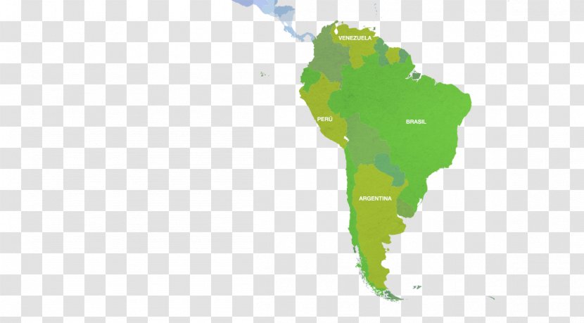 South America Latin United States World Map - Green Transparent PNG