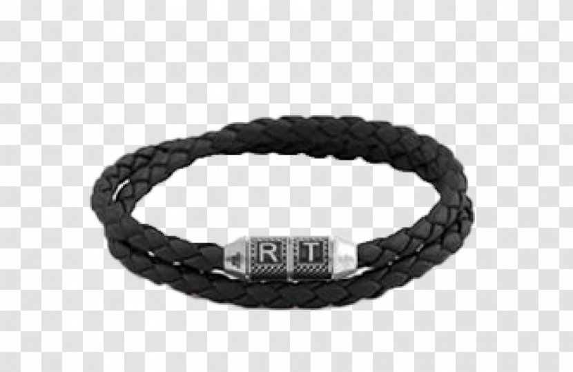 Bracelet Leather Tateossian Jewellery Braid - Messi Black Transparent PNG