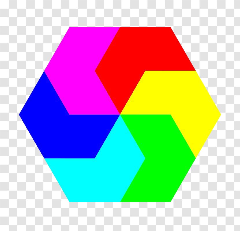 Hexagon Clip Art - Triangle - Colorful Transparent PNG