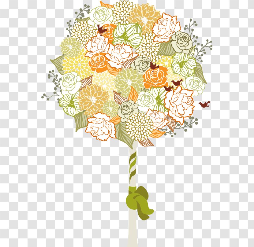 Floral Design Flower Bouquet Adobe Illustrator - Simple Hand-painted Pattern Transparent PNG