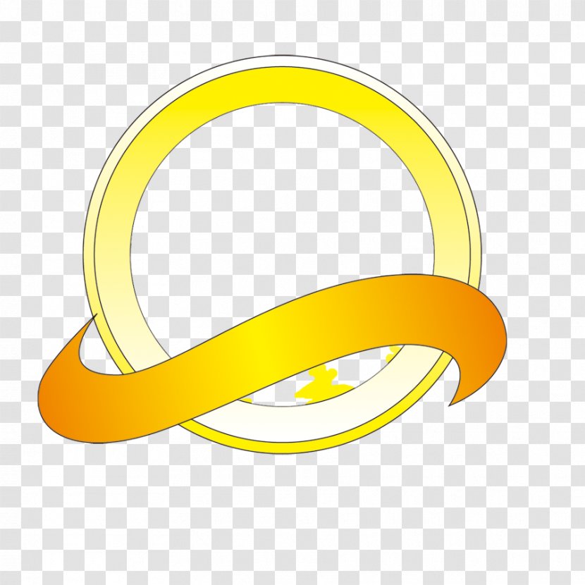 Yellow Material Font - Symbol - Ribbon Ring Elements Transparent PNG