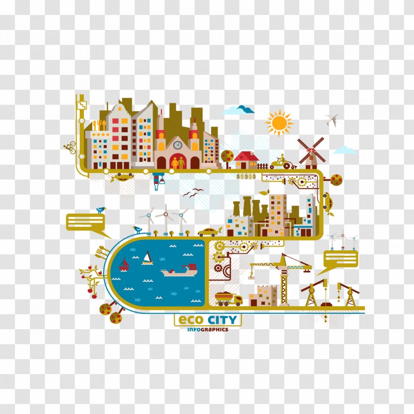 Infographic City Illustration - Dream Transparent PNG