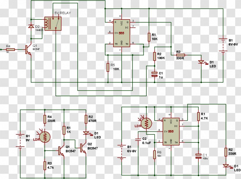Electronic Circuit Electrical Network Wiring Diagram Switches - Relay - Drawing Transparent PNG