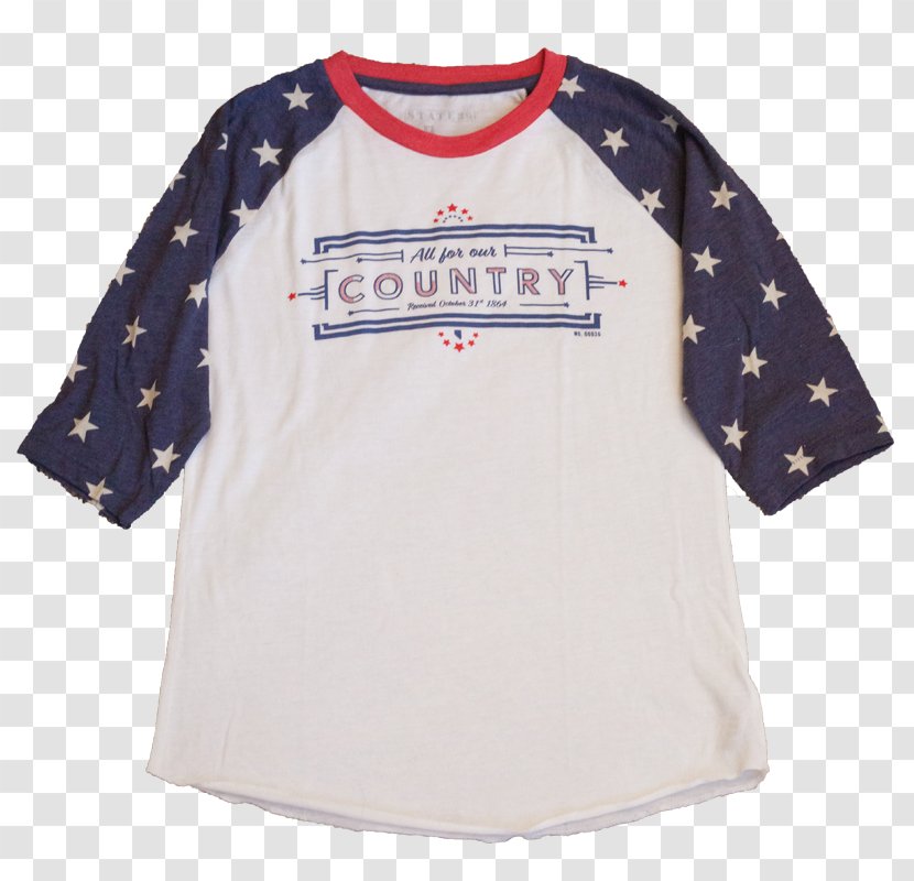 T-shirt Nevada All For Our Country Jersey Sleeve - Cotton - Star Transparent PNG