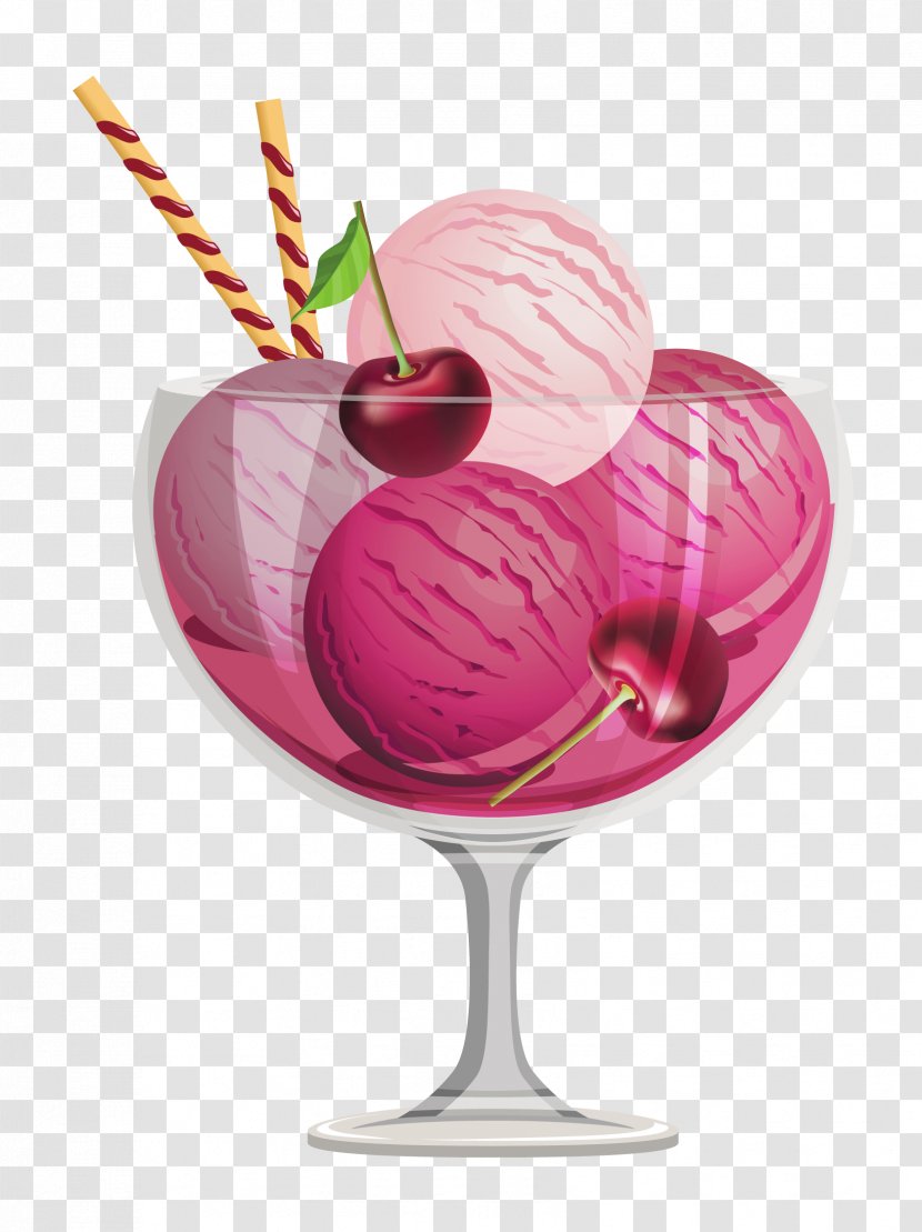 Chocolate Ice Cream Sundae Cone - Fruit - Cherry Picture Transparent PNG