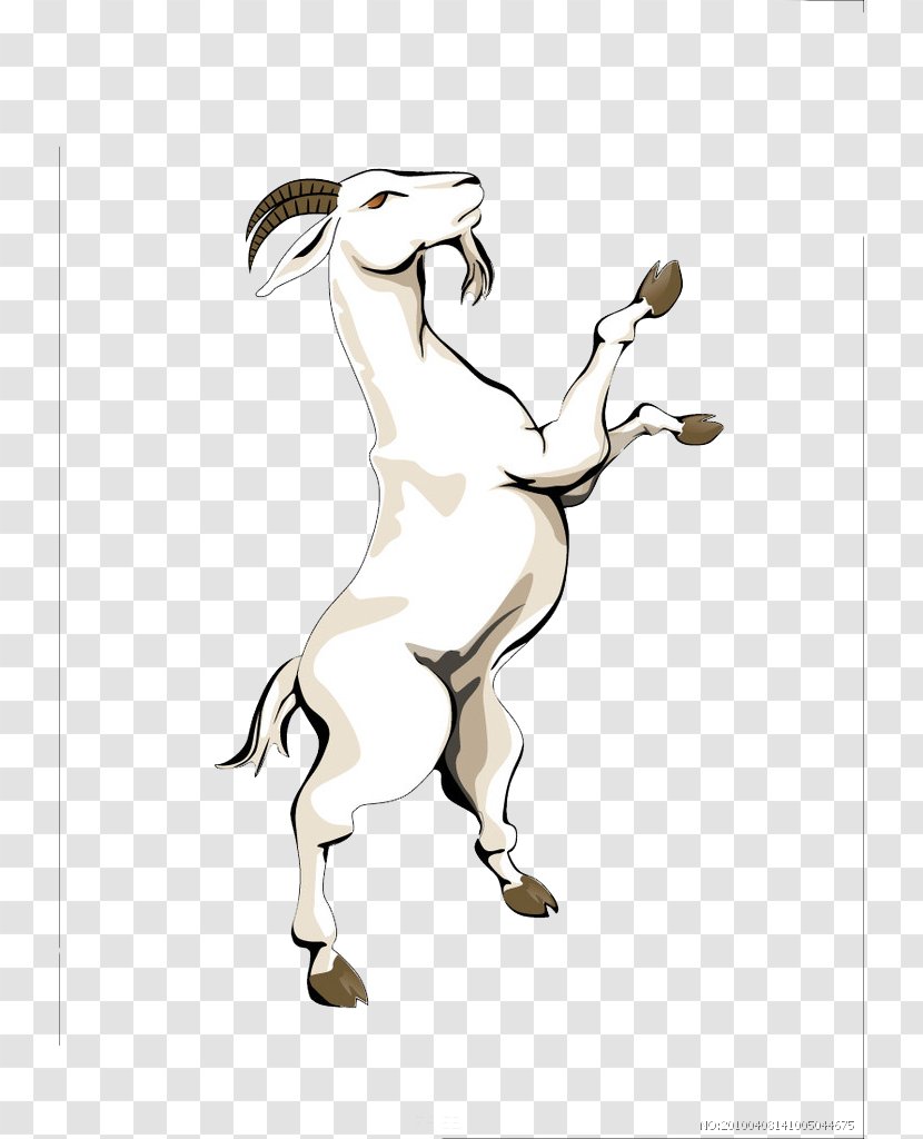 Goat Cheese Horse Drawing - White - Standing Transparent PNG