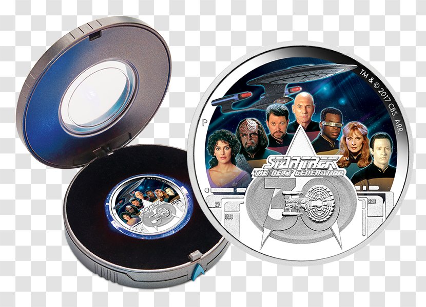 Jean-Luc Picard Star Trek Commander William T. Riker Silver Coin - Starship Enterprise Transparent PNG