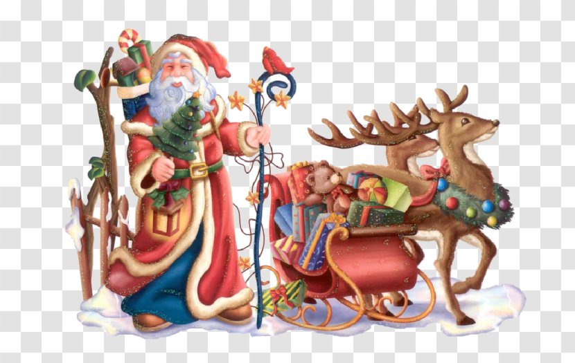 Santa Claus Reindeer Christmas Mrs. Rudolph - Decoration Transparent PNG
