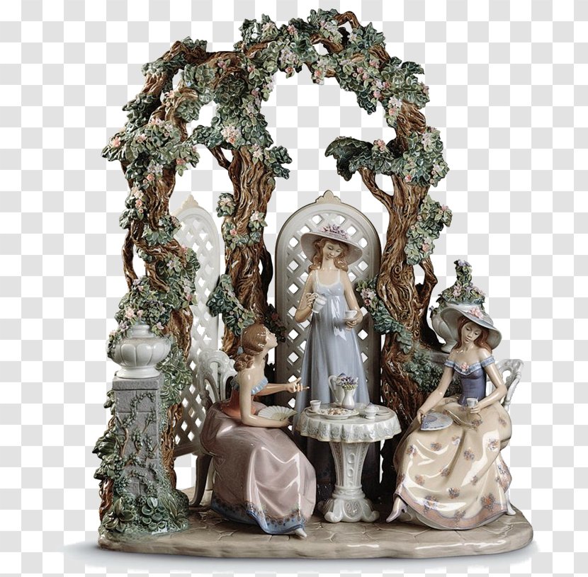 Tea Lladró Ceramic Figurine Porcelain - Statue Transparent PNG