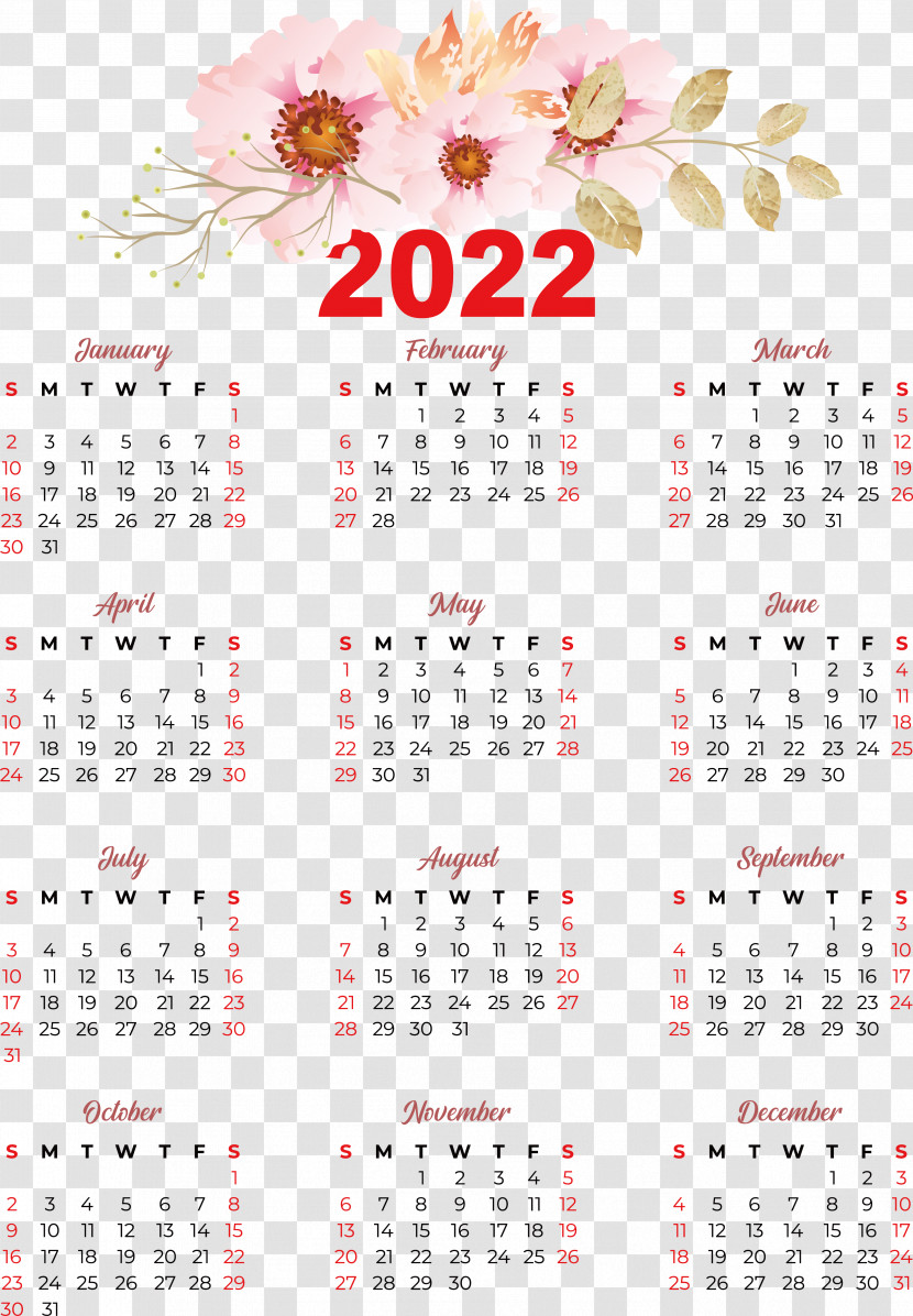 Calendar 2022 Calendar Year Create Week Transparent PNG