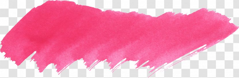 Watercolor Painting Stroke Clip Art - Red - Strok Brush Transparent PNG