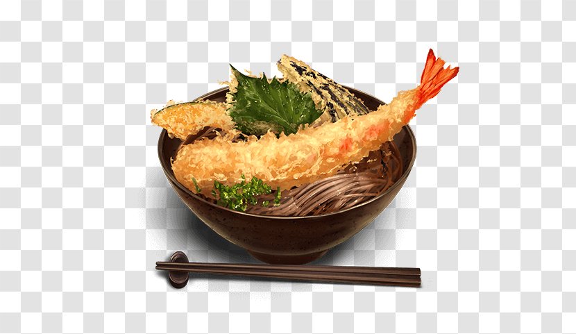 Tempura Bungo To Alchemist Soba Onigiri Food - Cuisine - Fried Shrimp Transparent PNG