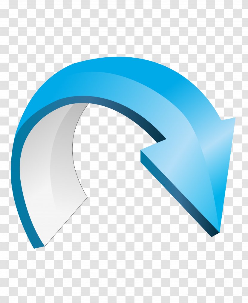 Arrow Icon - Template - Vector Stereo Blue Circle Image Transparent PNG