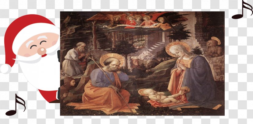 Joseph, Jerome, Mary Magdalen And Hilarion Adoration Of The Child With Saints Art Christmas Filippo Lippi Transparent PNG