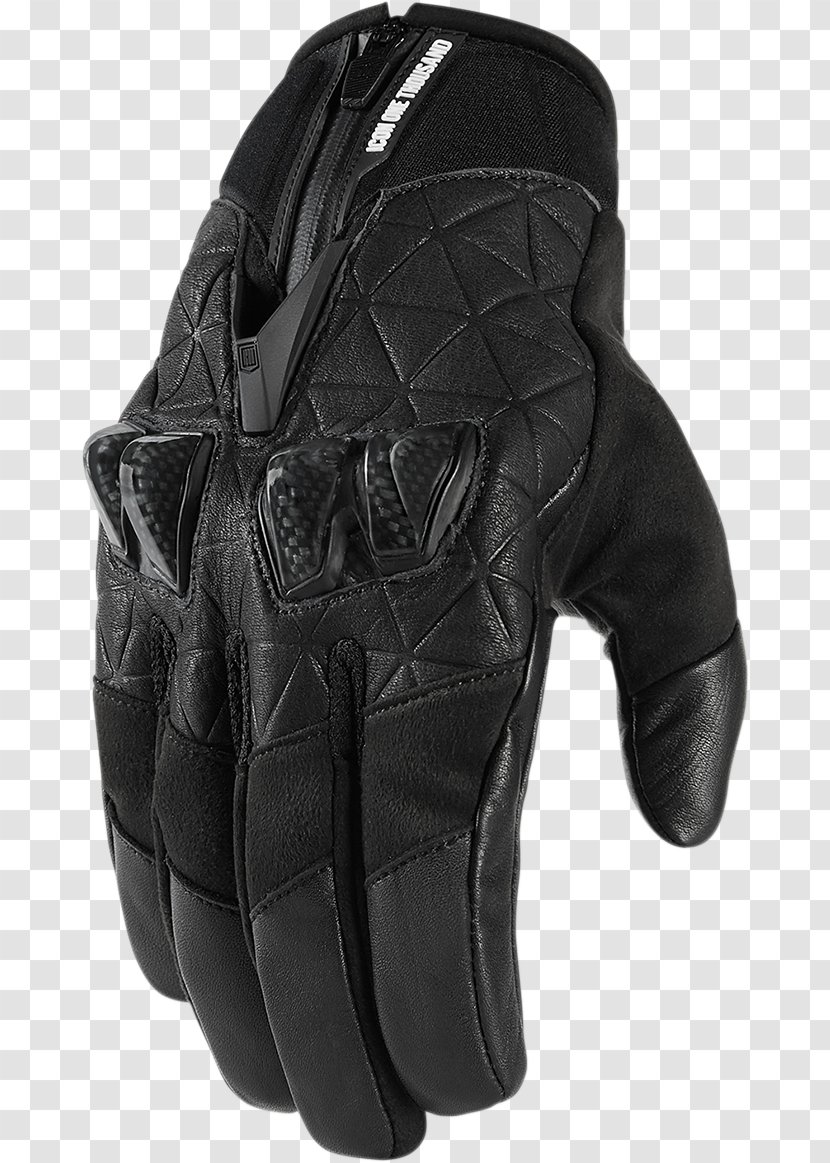 Icon Motorcycle Gloves Leather Perforated 1000 Akromont - Black Transparent PNG