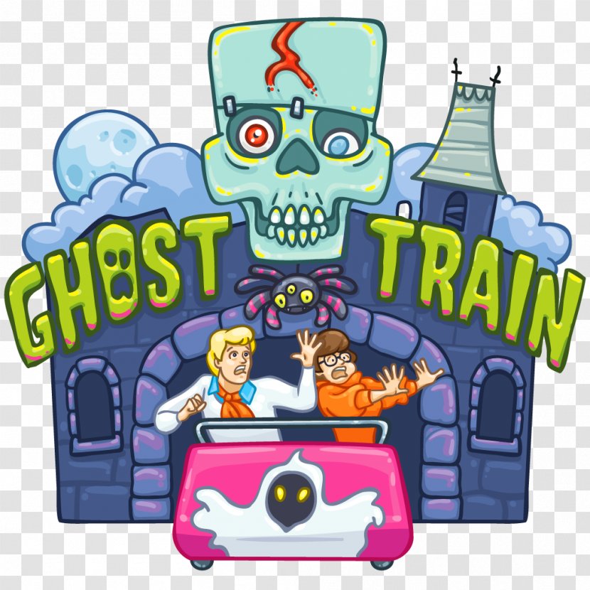 Ghost Train High-speed Rail Transport Clip Art - Fictional Character Transparent PNG