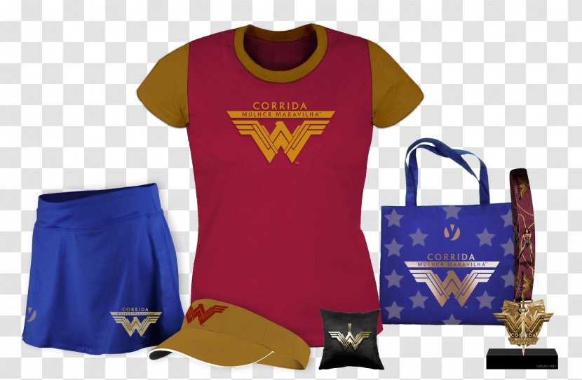 Racing Wonder Woman T-shirt Themyscira Walking - Blue Transparent PNG
