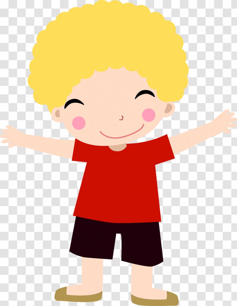 Kindergarten Cartoon - Gesture - Happy Pleased Transparent PNG