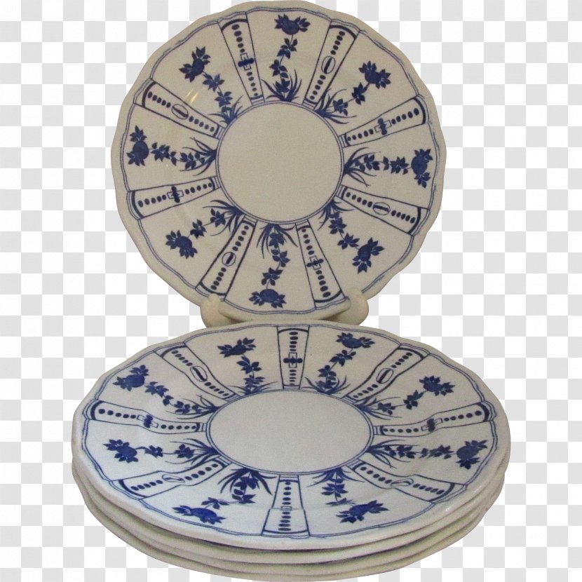 Blue And White Pottery Porcelain Tableware - Dinner Plate Transparent PNG