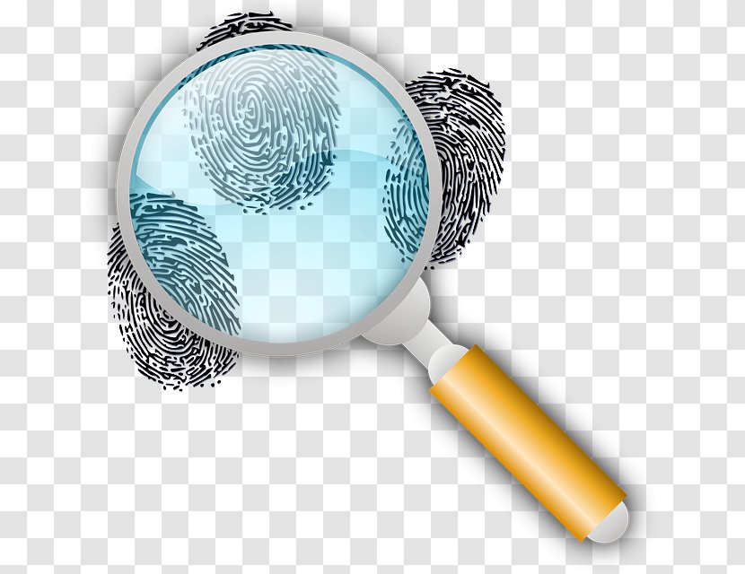 Fingerprint Forensic Science Magnifying Glass Footprint Clip Art Transparent PNG