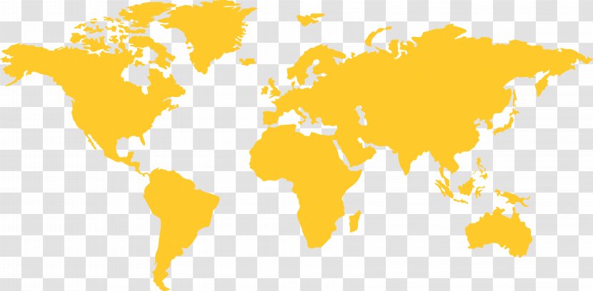 World Map Globe - Shutterstock - Yellow Background Vector Transparent PNG