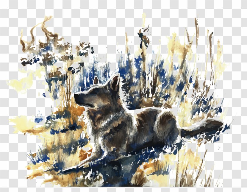 Dog Watercolor Painting Illustration - Painter - Vector Transparent PNG