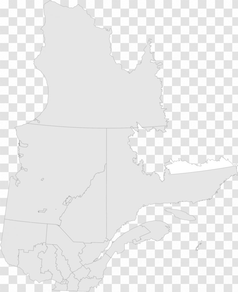Suroît Eeyou Istchee Le Haut-Saint-Laurent Regional County Municipality Map Baie-James - Black And White Transparent PNG