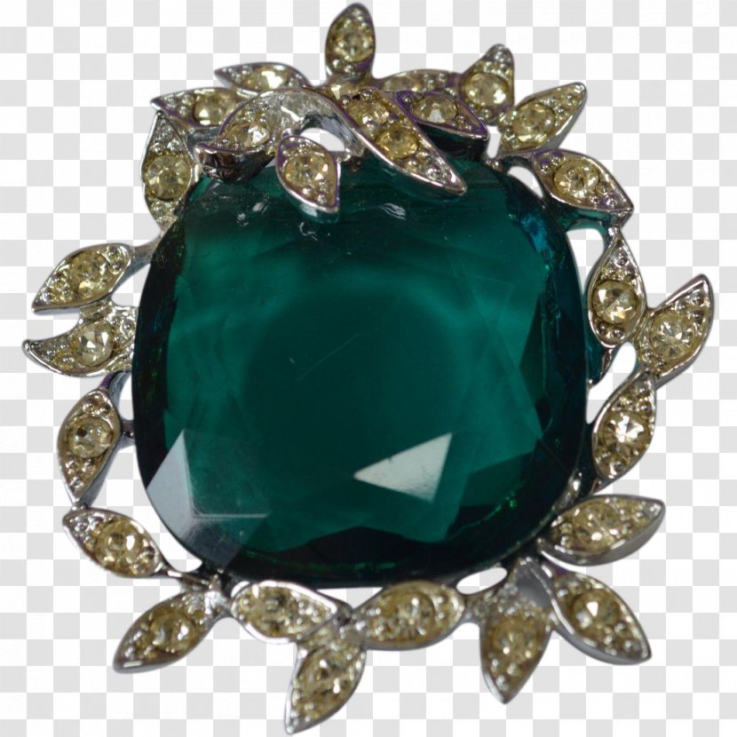 Jewellery Gemstone Brooch Clothing Accessories Emerald - Diamond Transparent PNG