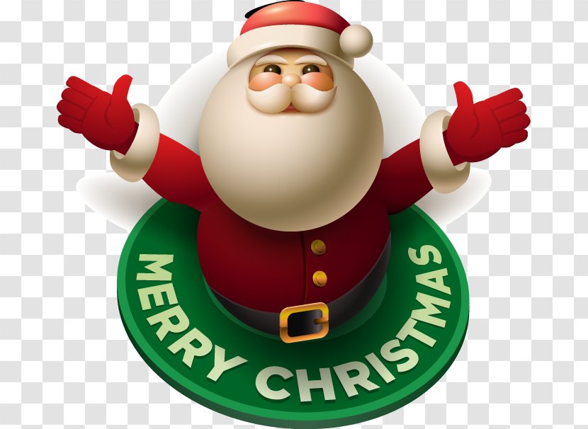 Santa Claus Royal Christmas Message Hug - Royaltyfree - Hand-painted Cartoon Picture Buttons Transparent PNG
