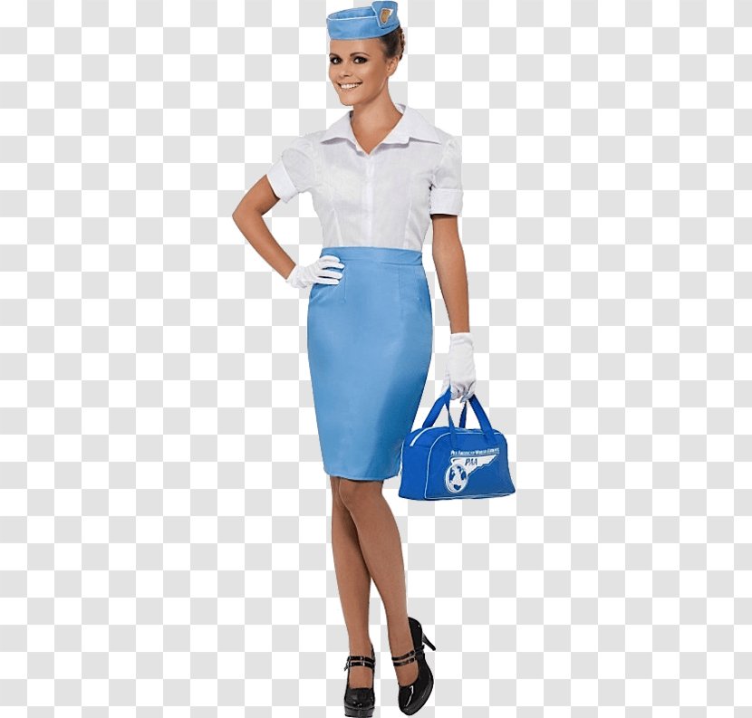 Flight Attendant Pan American World Airways Costume Party Uniform - White - Spirit Halloween Transparent PNG