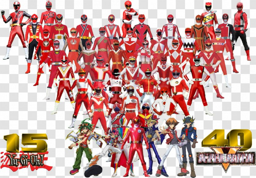 Super Sentai Red Ranger Power Rangers Yu-Gi-Oh! Transparent PNG