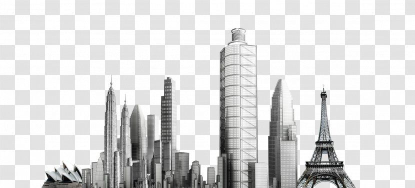 Architecture Poster - Symmetry - City ​​building Transparent PNG