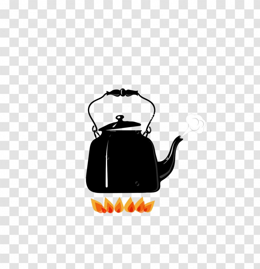 Boiling Kettle Fire Illustration - Cartoon Heating Transparent PNG