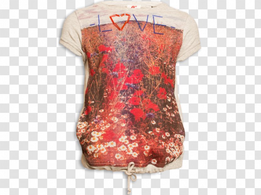 T-shirt Blouse Sleeve Neck - Top - Meadow Flowers Transparent PNG