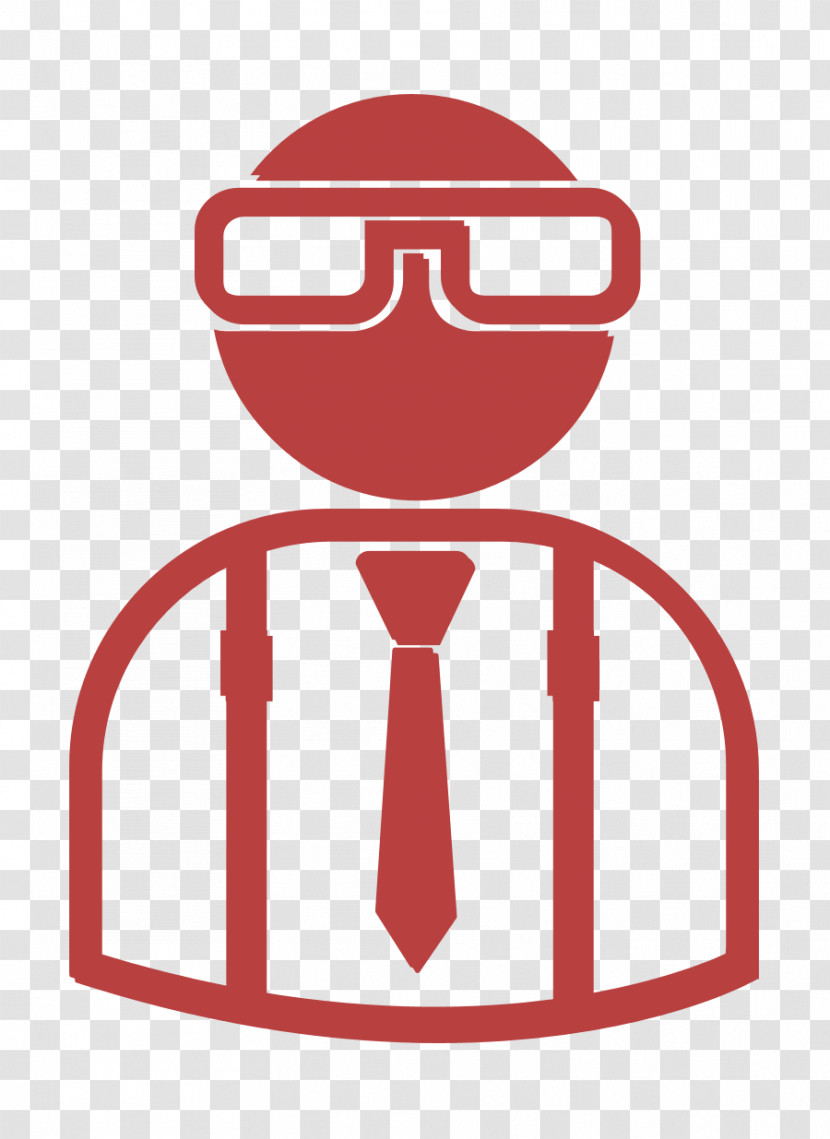 Stockbroker Wearing Glasses Suit And Tie Icon Broker Icon Transparent PNG