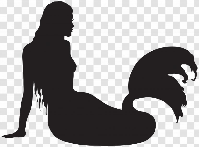 Silhouette Mermaid Ariel Drawing - Photography Transparent PNG