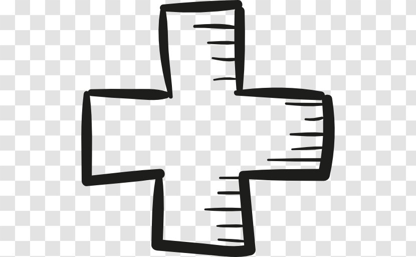 Cross-shaped - Black And White - Hand Transparent PNG