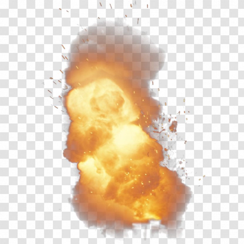 Dust Explosion Glowing Mushroom Clouds - Silhouette - Watercolor Transparent PNG