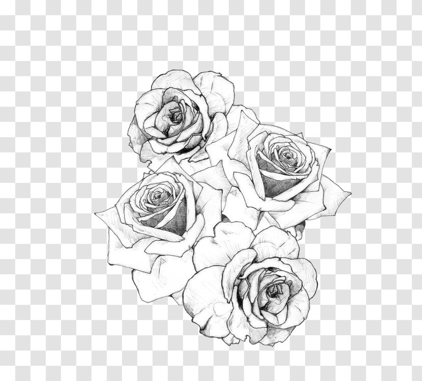 Tattoo Drawing Flash Clip Art - Cut Flowers Transparent PNG