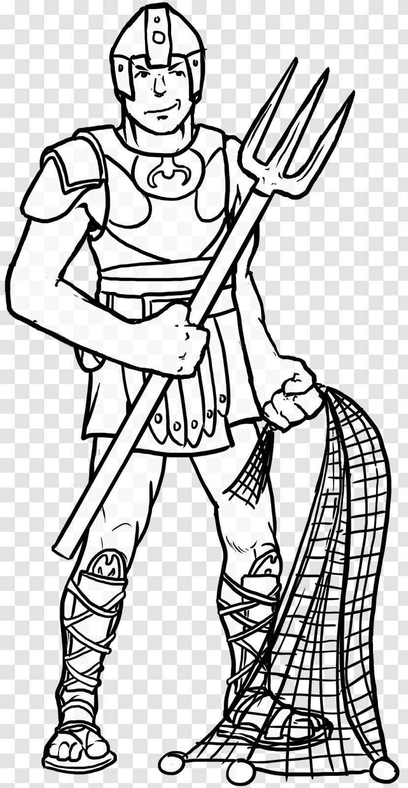 Line Art Coloring Book Drawing Gladiator Ancient Rome Transparent PNG
